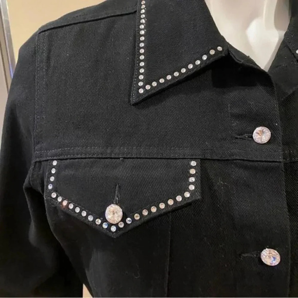 Christian Alexandr Crystal Trim Denim Jacket New - Picture 5 of 8